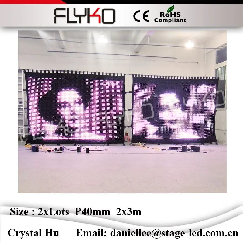 Полный xxx СВЕТОДИОДНЫЙ видео занавес экран сексуальный фото led ткань фирма P40mm