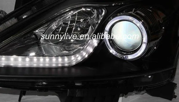 Для NISSAN Tiida светодиодный головной фонарь ангельские глазки 2011-2012 год