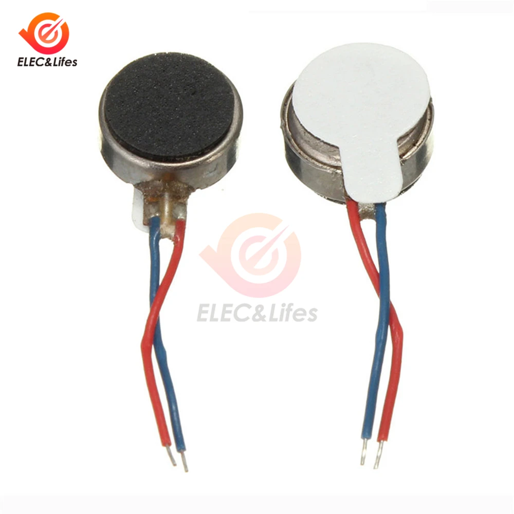 5 шт. миниатюрный вибромотор 3 В постоянного тока 8*3 4 мм 8*2 7 10*2 для телефона плоский