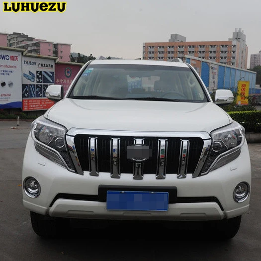 Luhuezu 6 шт. Хромированная передняя решетка радиатора для Toyota Land Cruiser Prado FJ 150