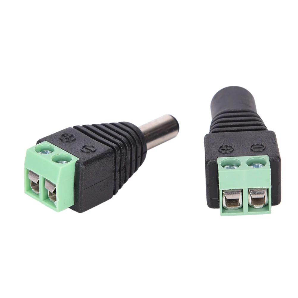 

2Pcs 2.1 x 5.5mm DC Power Female Plug Jack Adapter Connector Plug for CCTV LED Strip Light