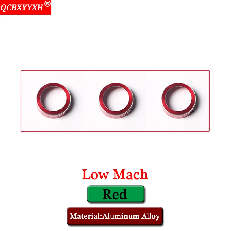 Low Mach Red QCBXYYXH автомобильный Стайлинг кондиционер управление переключатель ручка кольцо чехол с блестками Авто украшения аксессуары для Suzuki Vitara - Название цвета: Low Mach Red