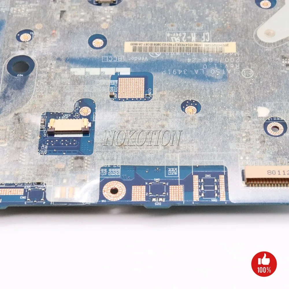 Материнская плата NOKOTION для ноутбука HP 530 438551-001 448434-001 IAT50 LA-3491P 945GME DDR2 с бесплатным