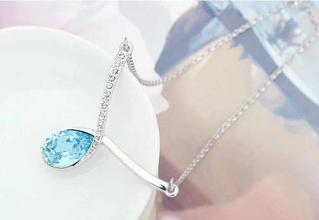 Комплект из колье и серёг с австрийскими кристаллами|necklace earring|austrian crystalwedding pendant |