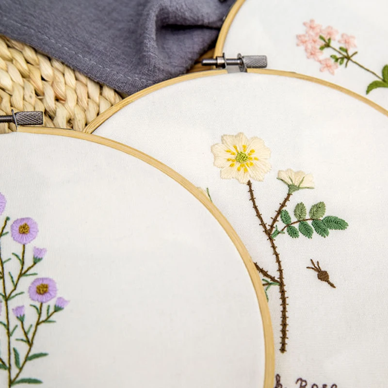 Набор для рукоделия с вышитыми растениями начинающих ручной работы вышивки
