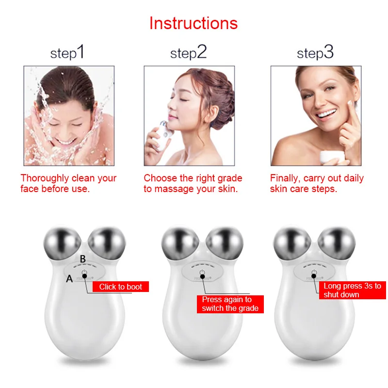 Мини машина для подмолаживания кожи с микротоком usb погрузчик лица устройство