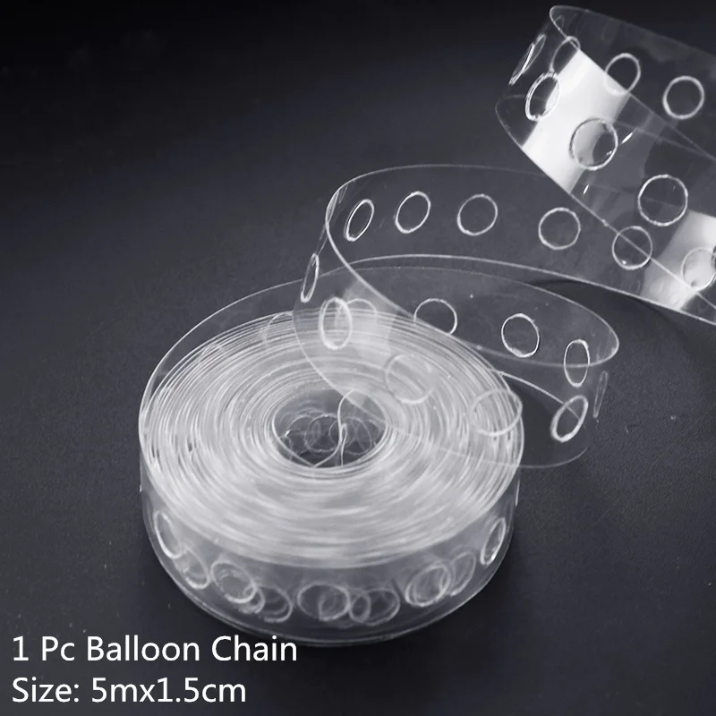 5m balloon chain Воздушный шар надувной шар на палочке клип уплотнение пластиковая цепочка для воздушных шаров День Рождения украшения Детские воздушные шары для дня рождения поставки шариков - Цвет: 5m balloon chain
