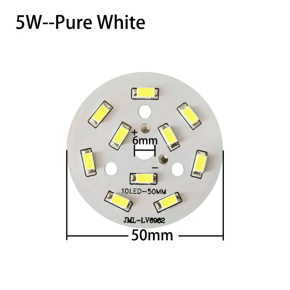 5W Pure White 3 Вт, 5 Вт, 7 Вт, 9 Вт, 12 Вт, 18W5730 Яркость SMD светильник Настольная лампа Панель для 3, 5, 7, 9, 12, 18 Вт светодиодный лампы PCB для потолка с светодиодный - Испускаемый цвет: 5W Pure White