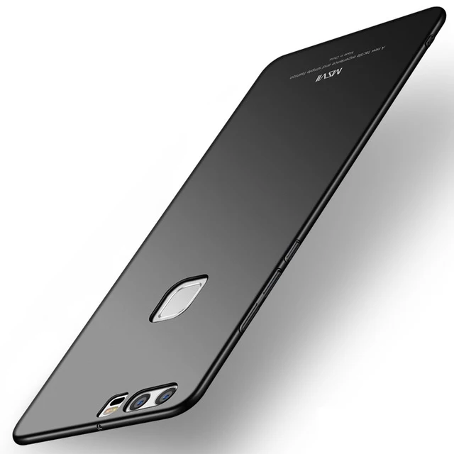 Чехол s для P9 Seriers MSVII жесткий легкий чехол ультра тонкий матовый чехол для huawei P9Plus P9 Plus Lite чехол для телефона Funda - Цвет: Black