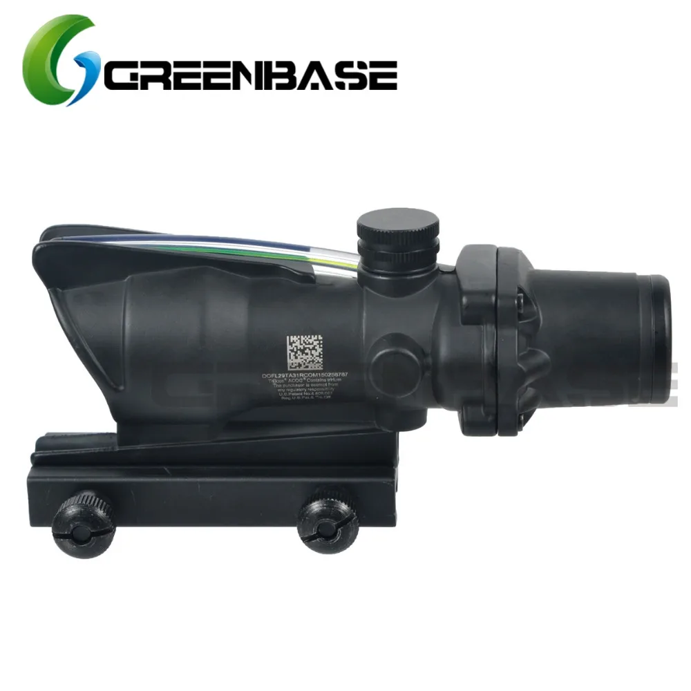 Тактический охотничий прицел Greenbase ACOG шеврон сетка 4X32 оптика из настоящего