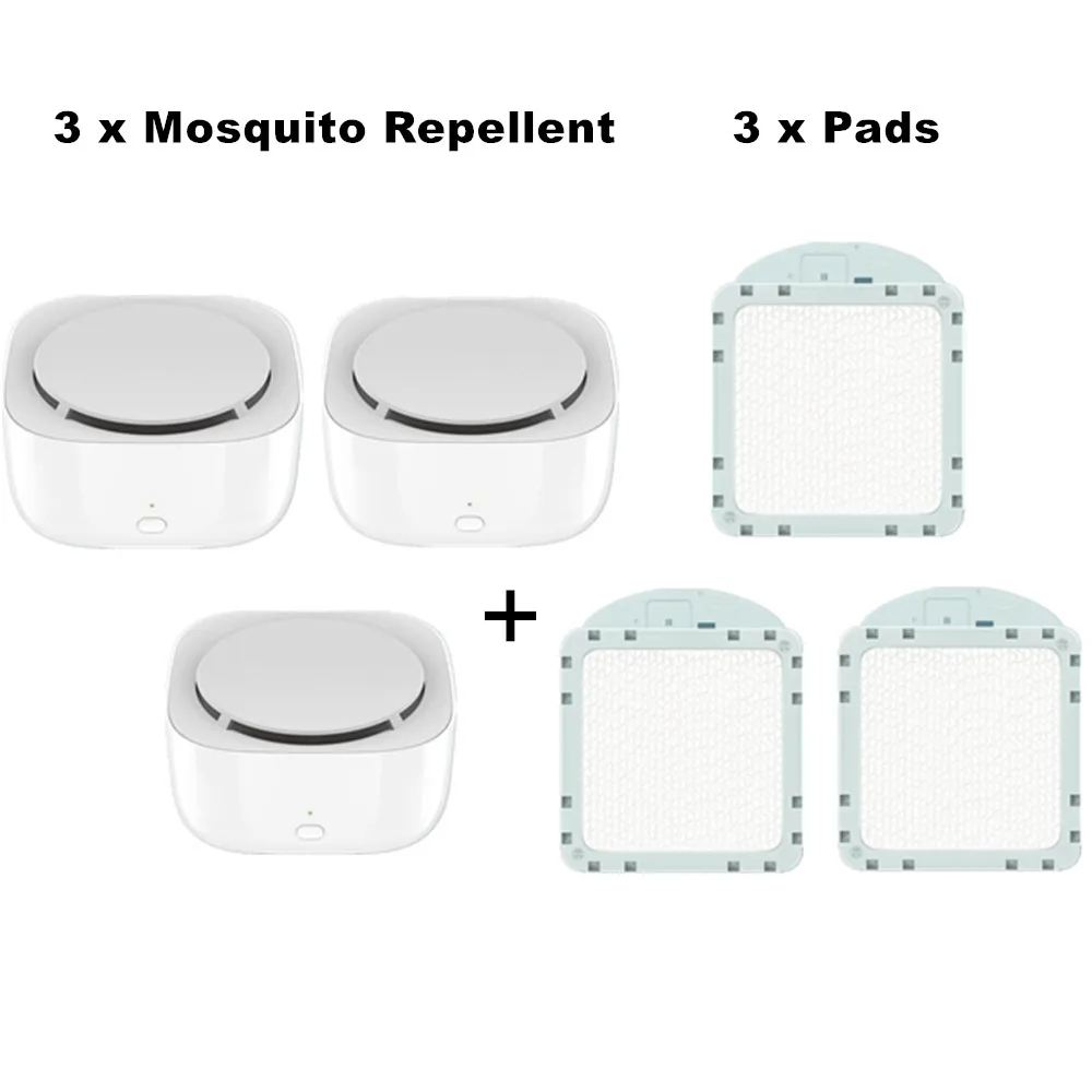 Set 3 Basic Version Xiaomi Mijia, средство от комаров, базовая версия, Функция синхронизации, без нагрева, вентилятор, привод, Отпугиватель насекомых, для помещений - Цвет: Set 3 Basic Version