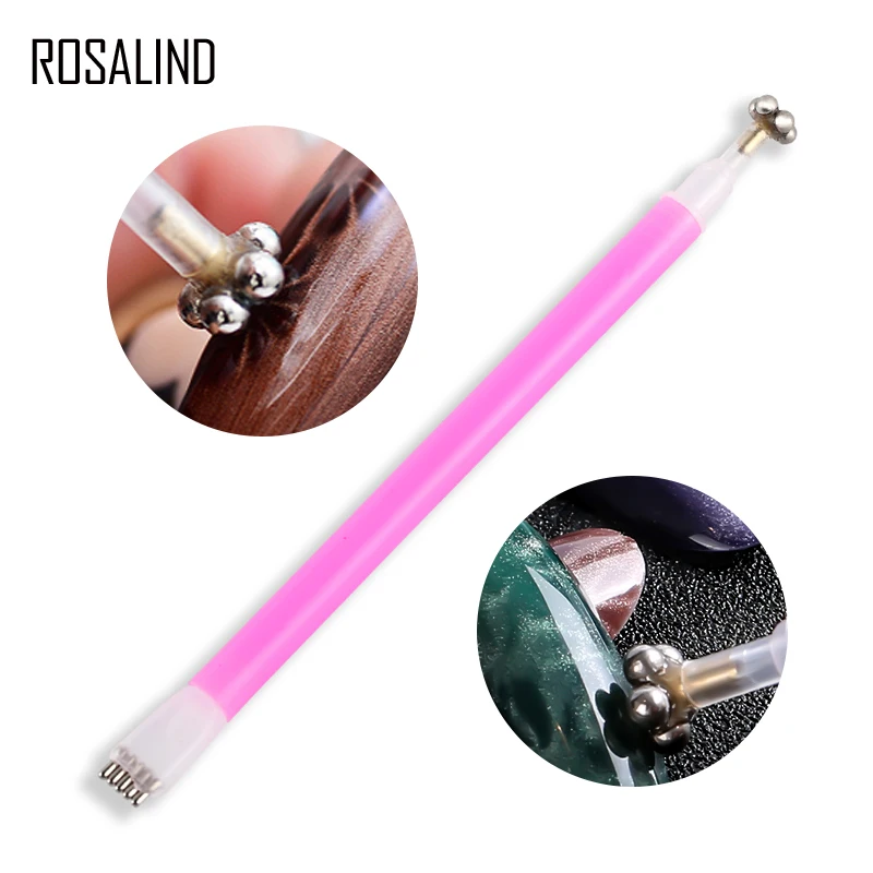 

ROSALIND Magnet Stick For Cat Eye Gel Nail Polish DIY 3D Magic Effect Nail Curved Line Strip Designed Nail Art Manicure Tool
