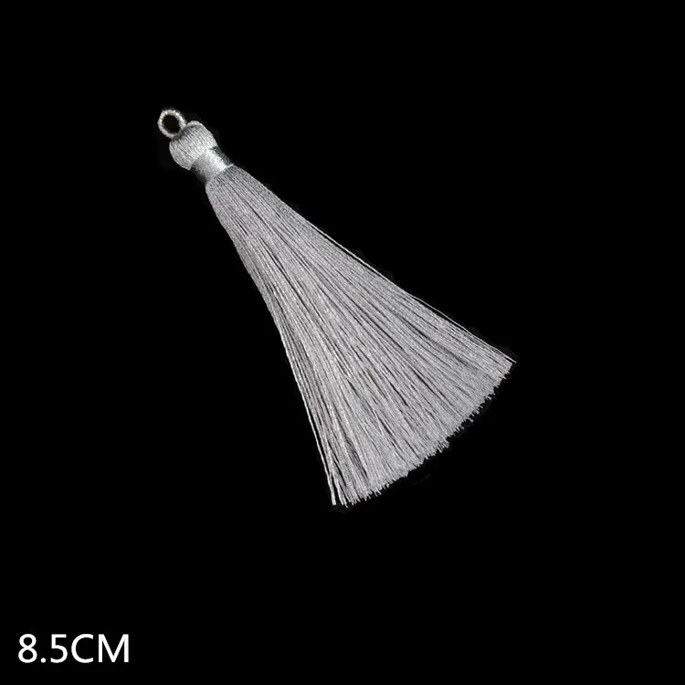 Silver 8.5CM 2 шт./упак. золотые и серебряные украшения Ленточки бахрома отделка "сделай сам" для рукоделия Костюмы аксессуар цепочка для ключей - Цвет: Silver 8.5CM