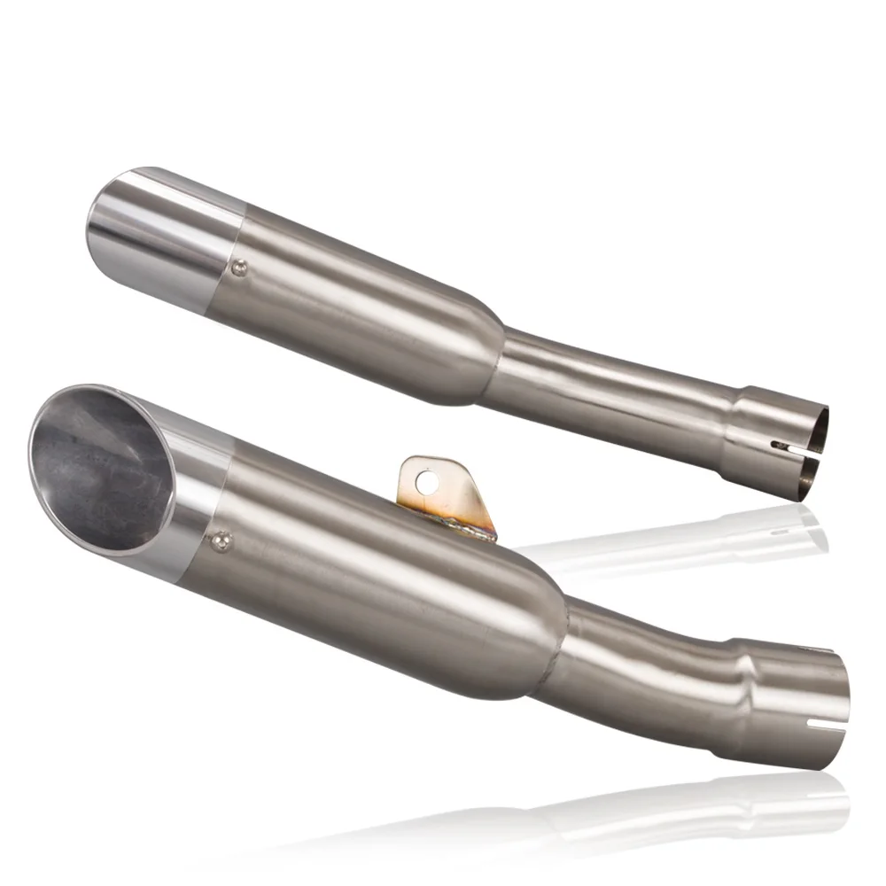 Белый Мотоциклетные слипоны выхлопной системы для Kawasaki ZX-14R ZX14R 2012 2013 шорты средней трубы - Цвет: Белый