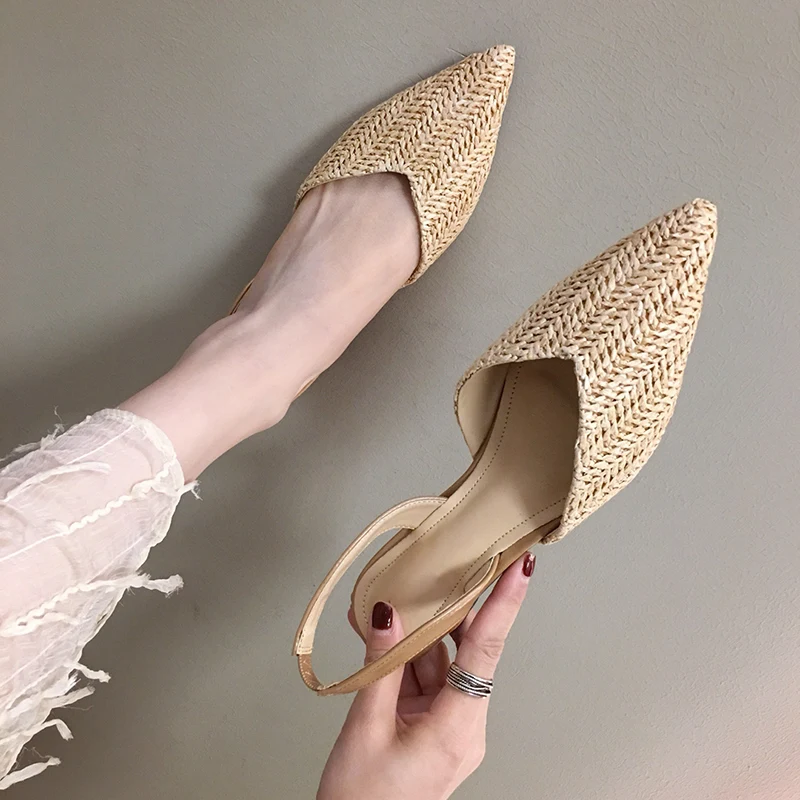 Сандалии baotou/женская летняя Новинка 2019 года модная красивая обувь с острым