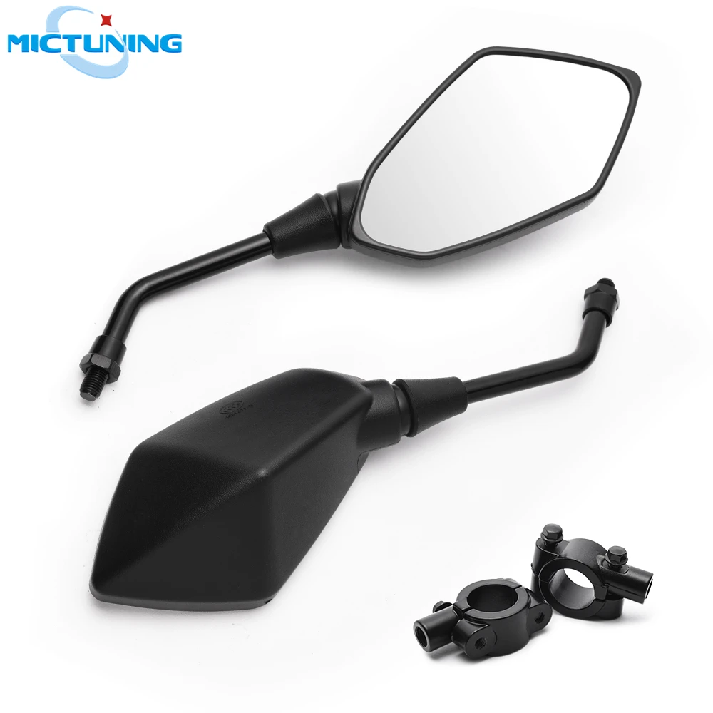 Боковое зеркало заднего вида MICTUNING Hawk eye для мотоцикла с болтом 10 мм зажимом на