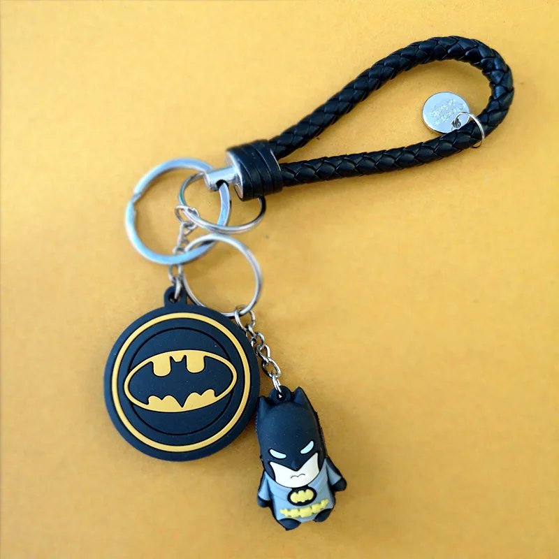 2018 New Superheros Cosplay Cute Keychains Spiderman Batman Captain America And Superman PVC Action Figure Model Jewelry | Украшения и