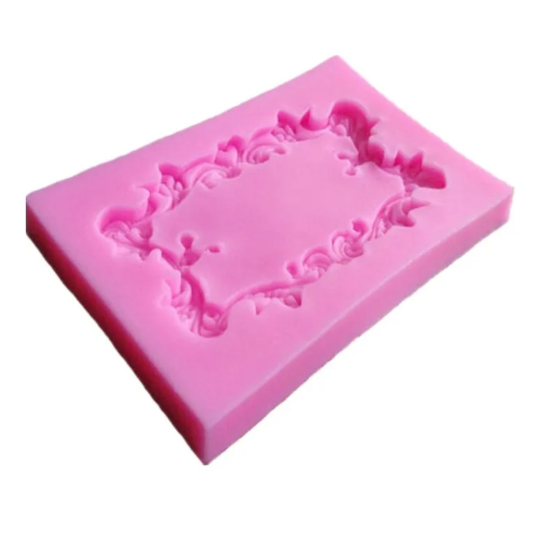 Ретро Европейская Рамка для картин зеркальный флип силиконовая форма сахарного