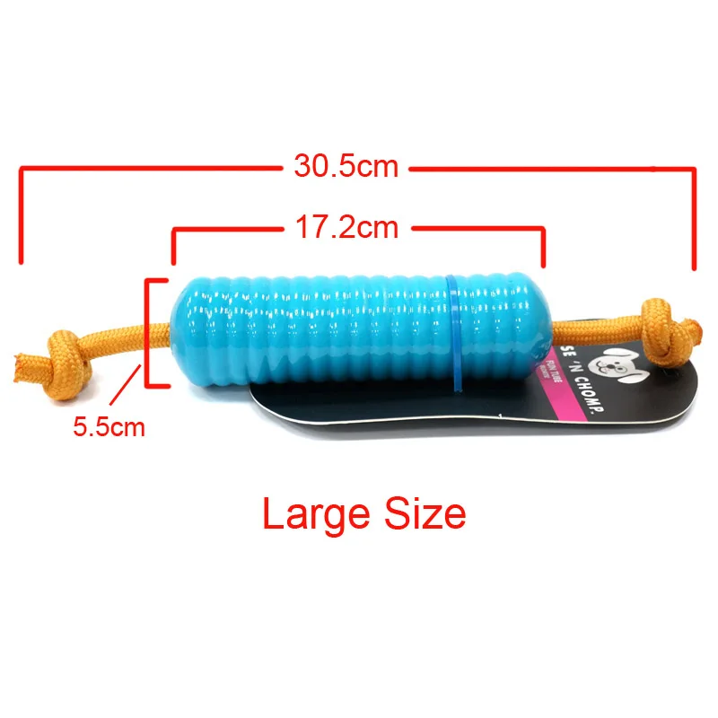 Large Size(Blue) CAITEC игрушки для собак веревка трубка Мягкая прочная плавающая Интерактивная для жевания и дергания укуса устойчивая подходит для сотрудничества - Цвет: Large Size(Blue)