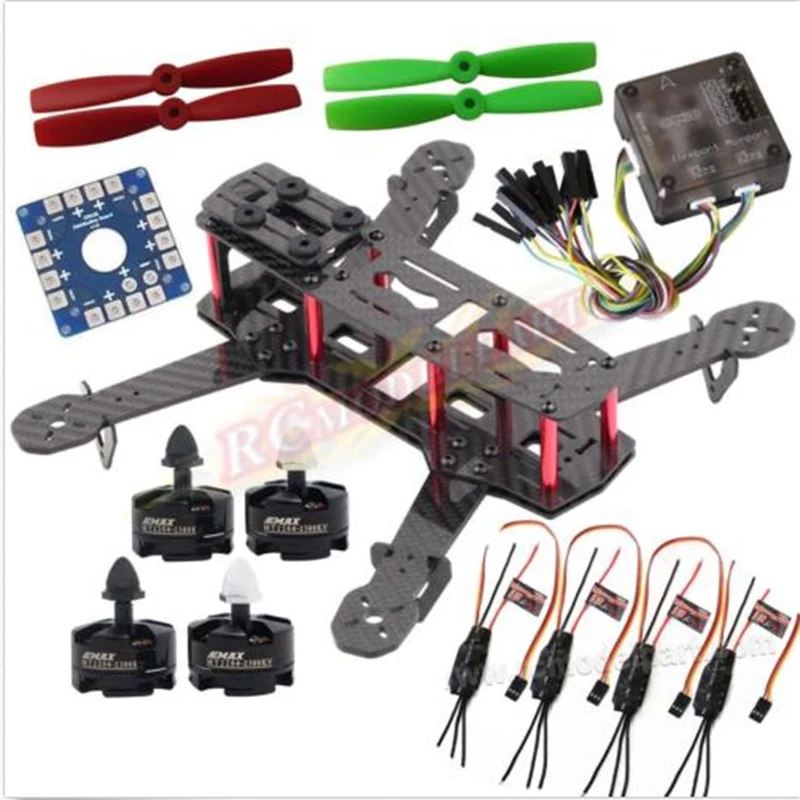 Квадрокоптер QAV250 GCF комплект Emax MT2204 BL Мотор Simonk 12A ESC CC3D FC 5045 реквизит|12a esc|emax