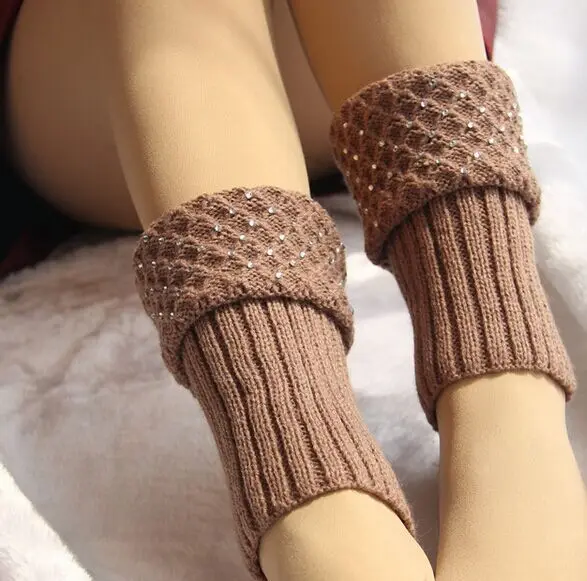 Женские трикотажные носки rithinstone с манжетами верхние гетры вязаные крючком 6