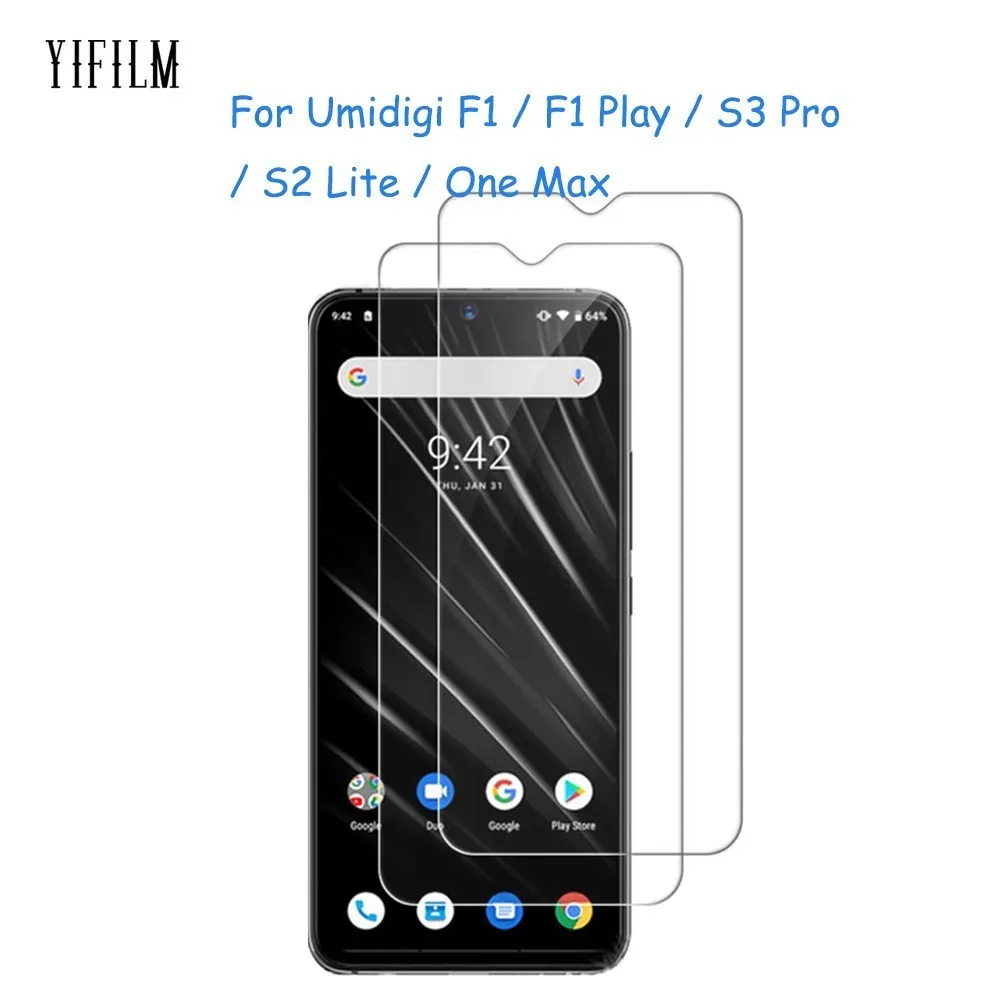 2 упаковки для Umidigi S3 Pro S2 Lite F1 f1 Play One Max Clear 0 3 мм 2.5D 9H закаленное стекло защиты