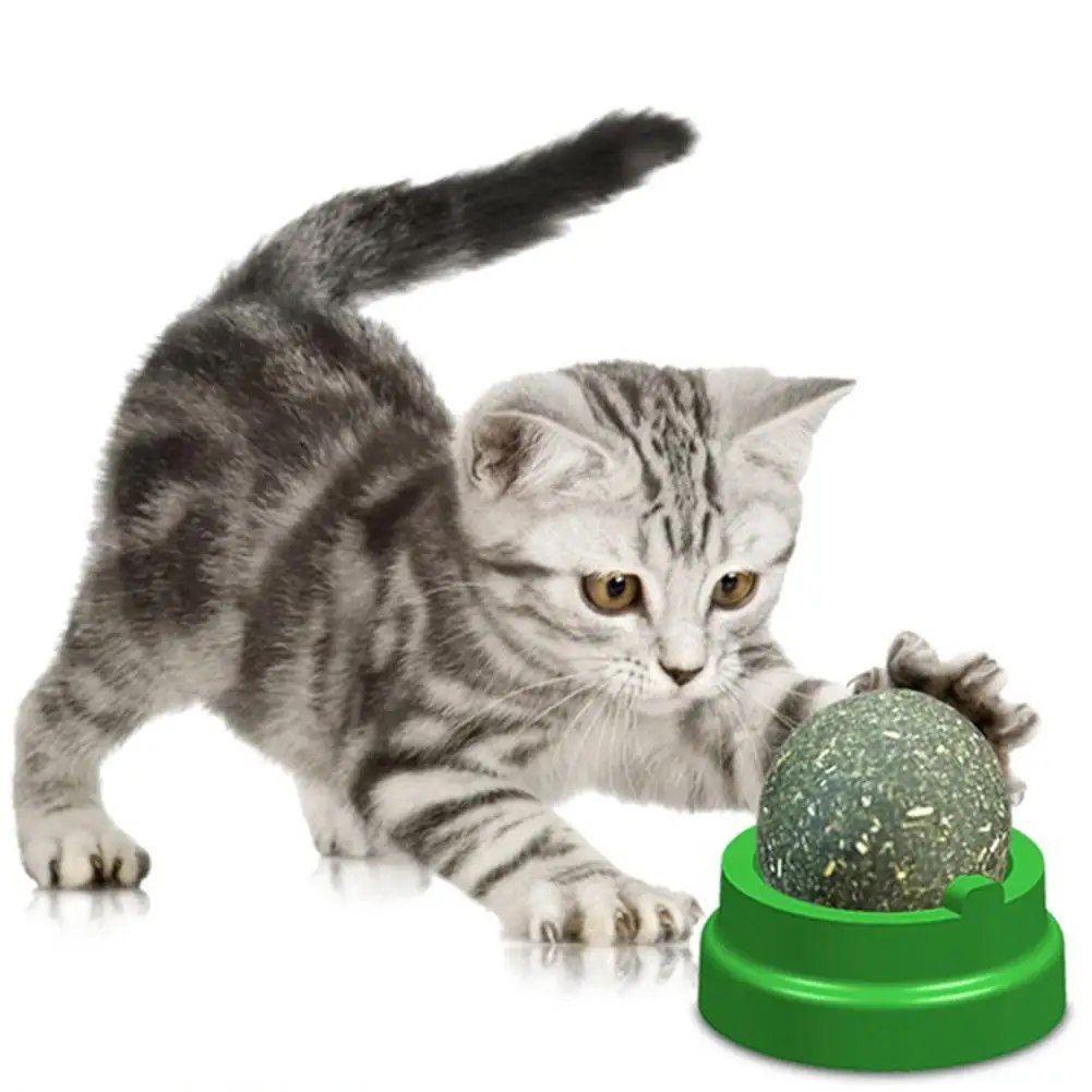 Кошачья мята кот игрушки мяч для кошки настроение чистый Natura Lcat скребок листья мяты мяч вращающийся шары-головоломки кошка ожирение