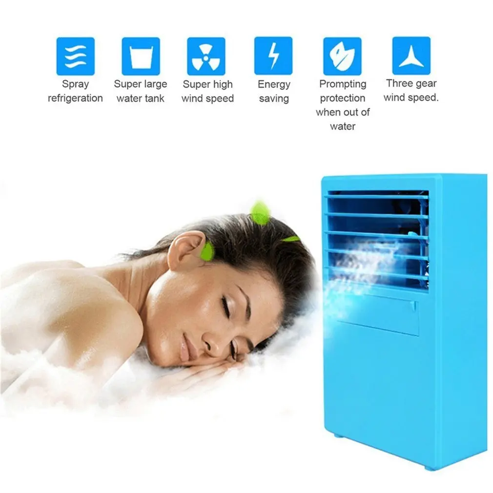 Мини вентилятор для кондиционера с низким уровнем шума 3 скорости ветра кулер