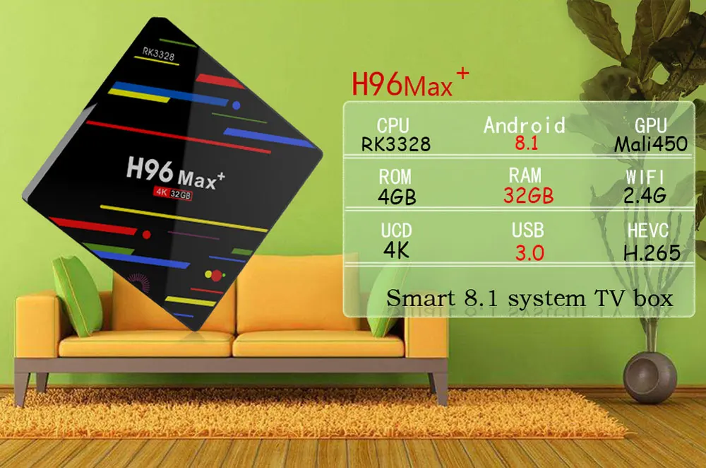 EStgoSZ H96 MAX Plus Android 9,0 smart tv Box 4 Гб ОЗУ 64 Гб ПЗУ телеприставка RK3328 2,4G/5G Wifi 4K H.265 4 ГБ 32 ГБ медиаплеер