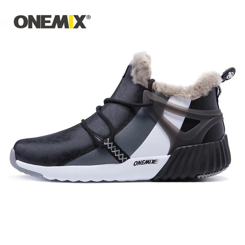 ONEMIX 2019 зимние кроссовки мужские шерстяные Туфли теплая мода Осень Кеды трекинг off