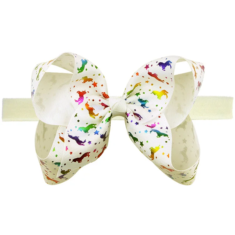 2018 Новые 6 &quotбанты для волос девочек повязки на голову с единорогом банты Детская