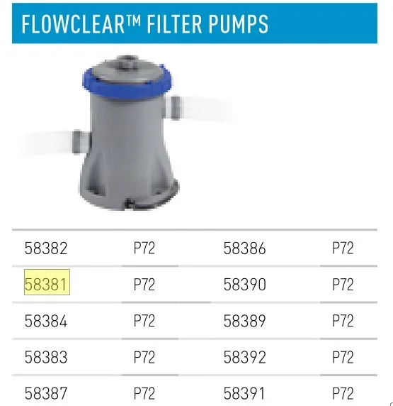 58389 Bestway 1500Gal/час Flowclear 5678L/час очиститель воды для бассейна Электрический циркулятор воды Filtre A Eau De Piscine