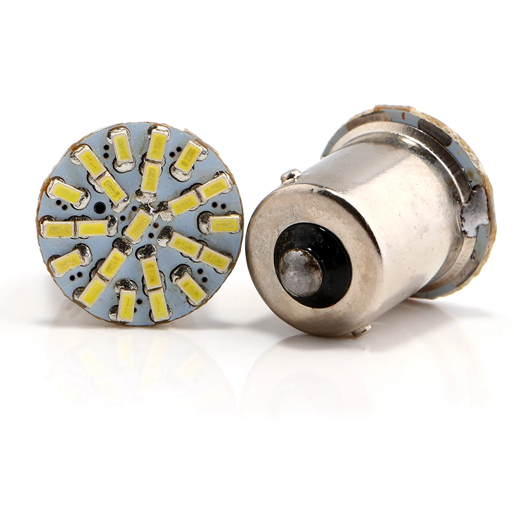 YM E-Bright 300 шт. 1156 BA15S p21w BAU15S py21w 1157 p21/5 Вт BAY15D BA15D 3020 22 SMD автомобильный сигнал поворота светодиодный светильник лампы, работающего на постоянном токе 12 В, белый цвет