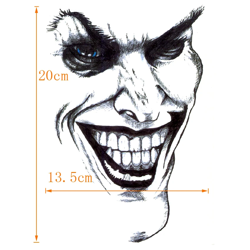 Водонепроницаемые наклейки для татуировок Smile Of The Clown 5 шт.|flash tattoo|maquiagem adesivotatoo kids |