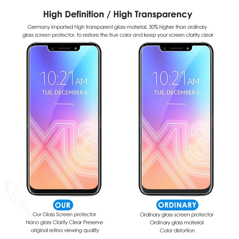 Qosea для BLU Vivo One Plus 2019 ультратонкая прозрачная защитная пленка из закаленного