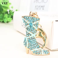 new high boot shoe lovely crystal rhinestone charm pendant purse bag car key ring chain accessories party gift
