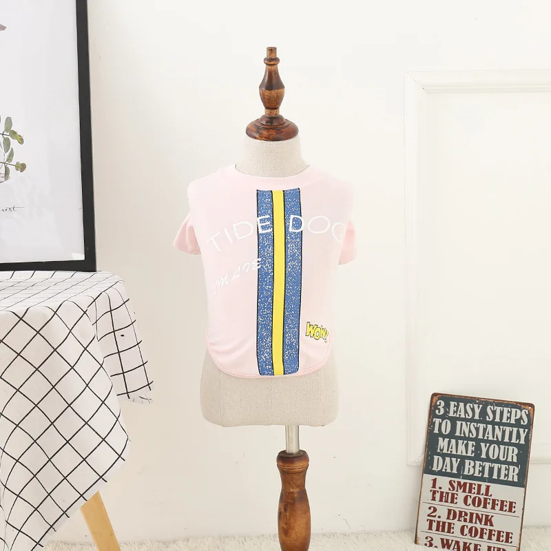 Новый 2019 собака Модная футболка одежда для щенков новые летние Стиль|Наборы