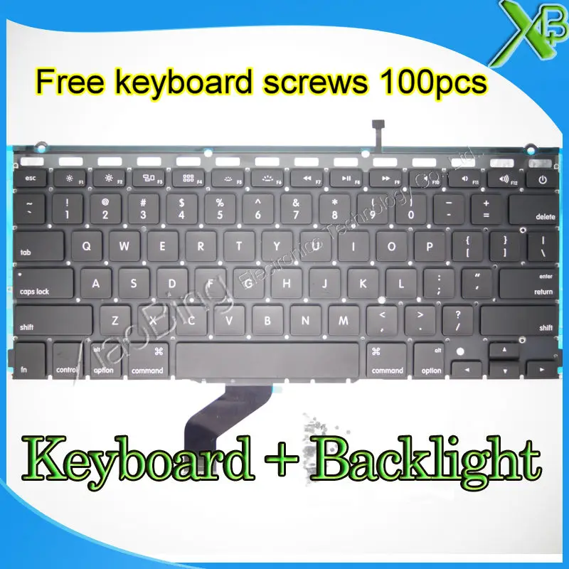 Совершенно новая английская клавиатура + Подсветка 100 шт. винтов для клавиатуры