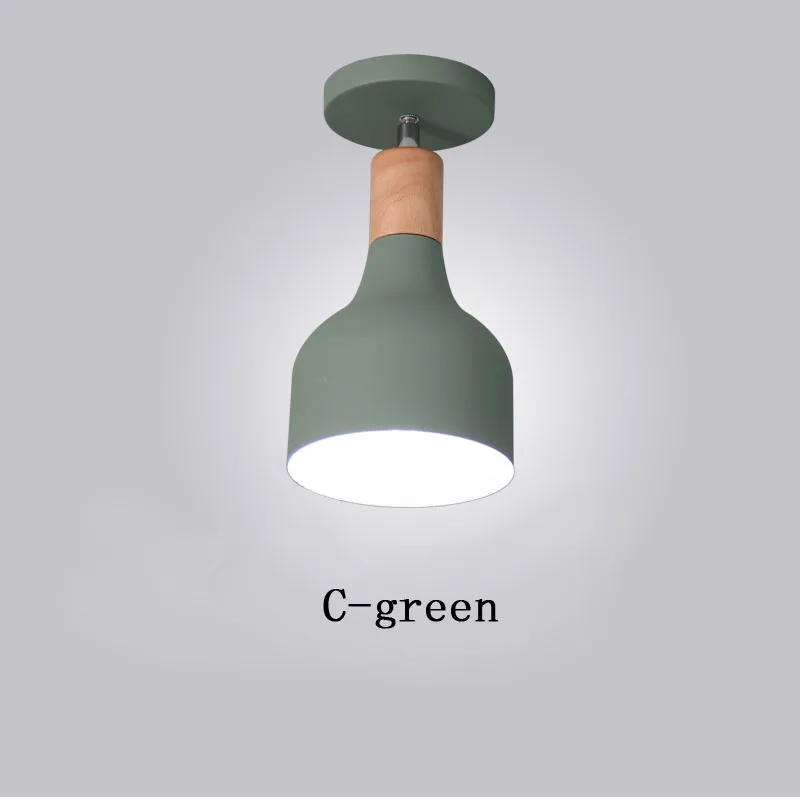 C-green Светильник потолочный плафоны для люстры освещение для дома лофт декор минимализм люстра потолочная в гостинную светильник потолочный ретро лампа круглая спот плафоны для люстры - Цвет корпуса: C-green