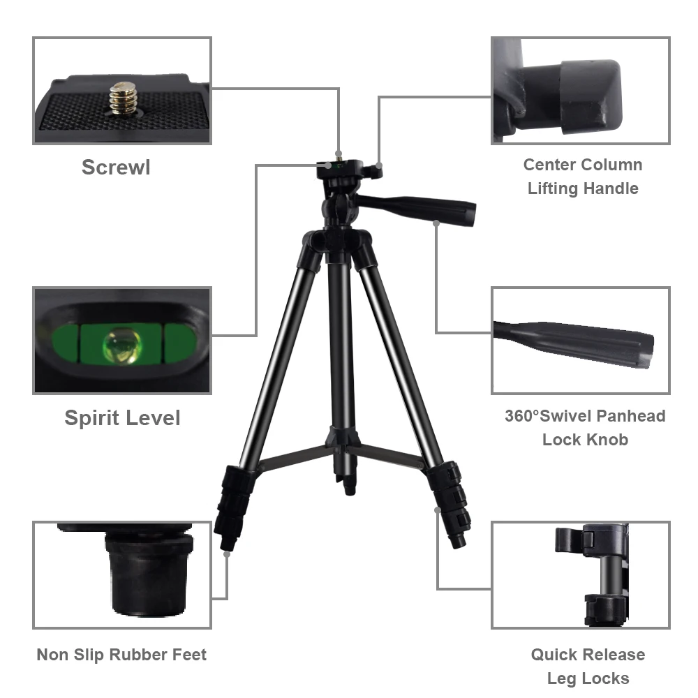 Профессиональный складной штатив Palo держатель для камеры Nikon Canon Sony алюминиевый