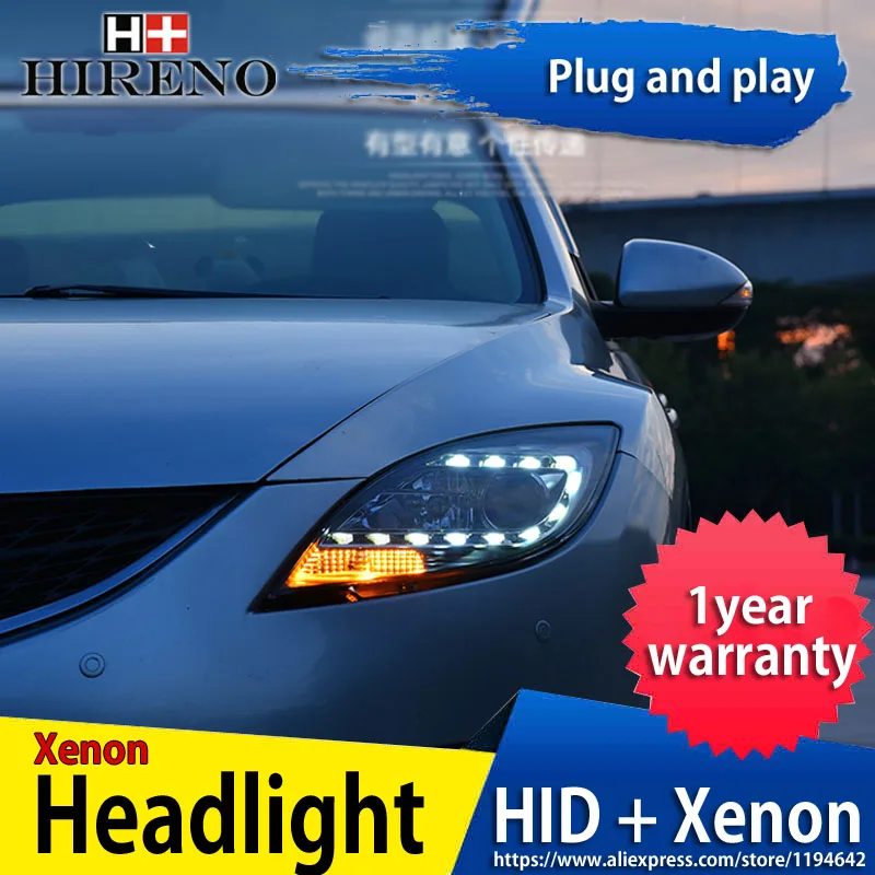 2 шт. светодиодные фары Hireno для Mazda 6 Mazda6 2004-2012 гг. | Автомобили и мотоциклы