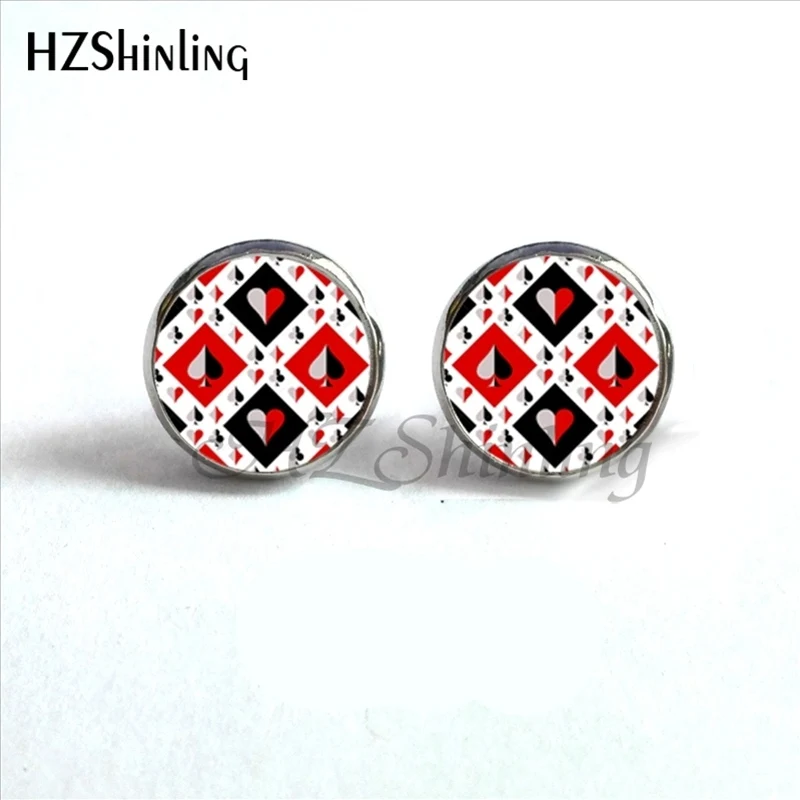 Новое поступление серьги знаки для карт стеклянный купол ручной работы значок