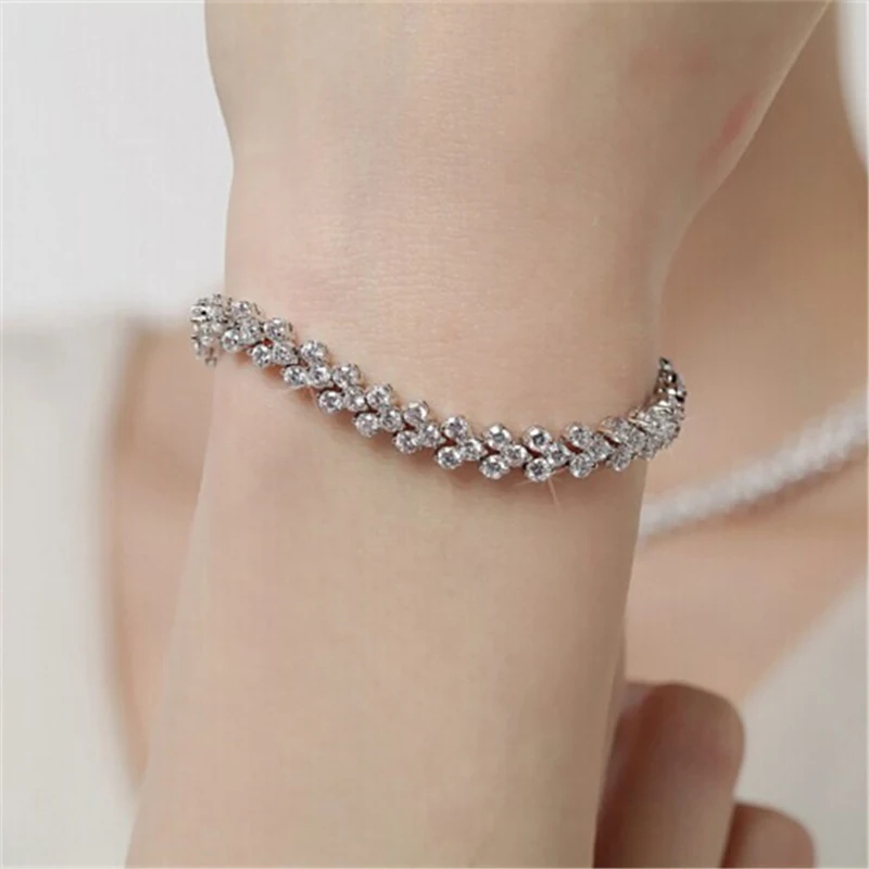 

Fashion Brand design from Rome AAA+ Cubic Zirconia Crystal Stones Paved Bracelet For Women Jewelry