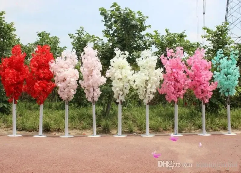 

5feet Height white Artificial Cherry Blossom Tree Roman Column Road Leads For Wedding Mall Opened Props 1.5M