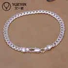 Посеребренный браслет для женщин, мужчин, влюбленных, унисекс, Серебряное ювелирное изделие для свадьбы, помолвки