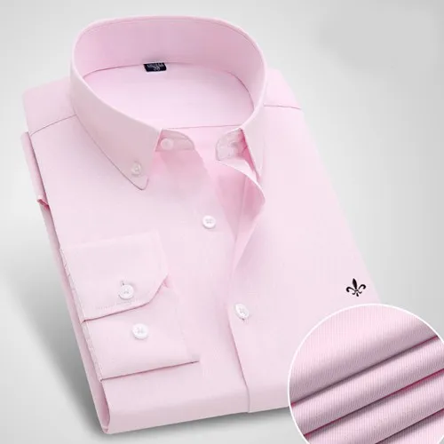 Dudalina Camisa мужские рубашки с длинным рукавом мужская рубашка брендовая одежда умный Повседневный тонкий крой Camisa Social Masculina Chemise Homme - Цвет: 16135PINK