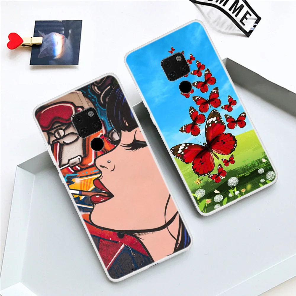 Мягкий силиконовый чехол для Huawei Mate 20X милый мультяшный задней панели телефона