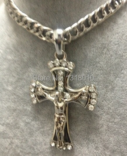 Новый Золотой Крест Иисуса Iced Out распятие горный хрусталь кулон хип хоп звено