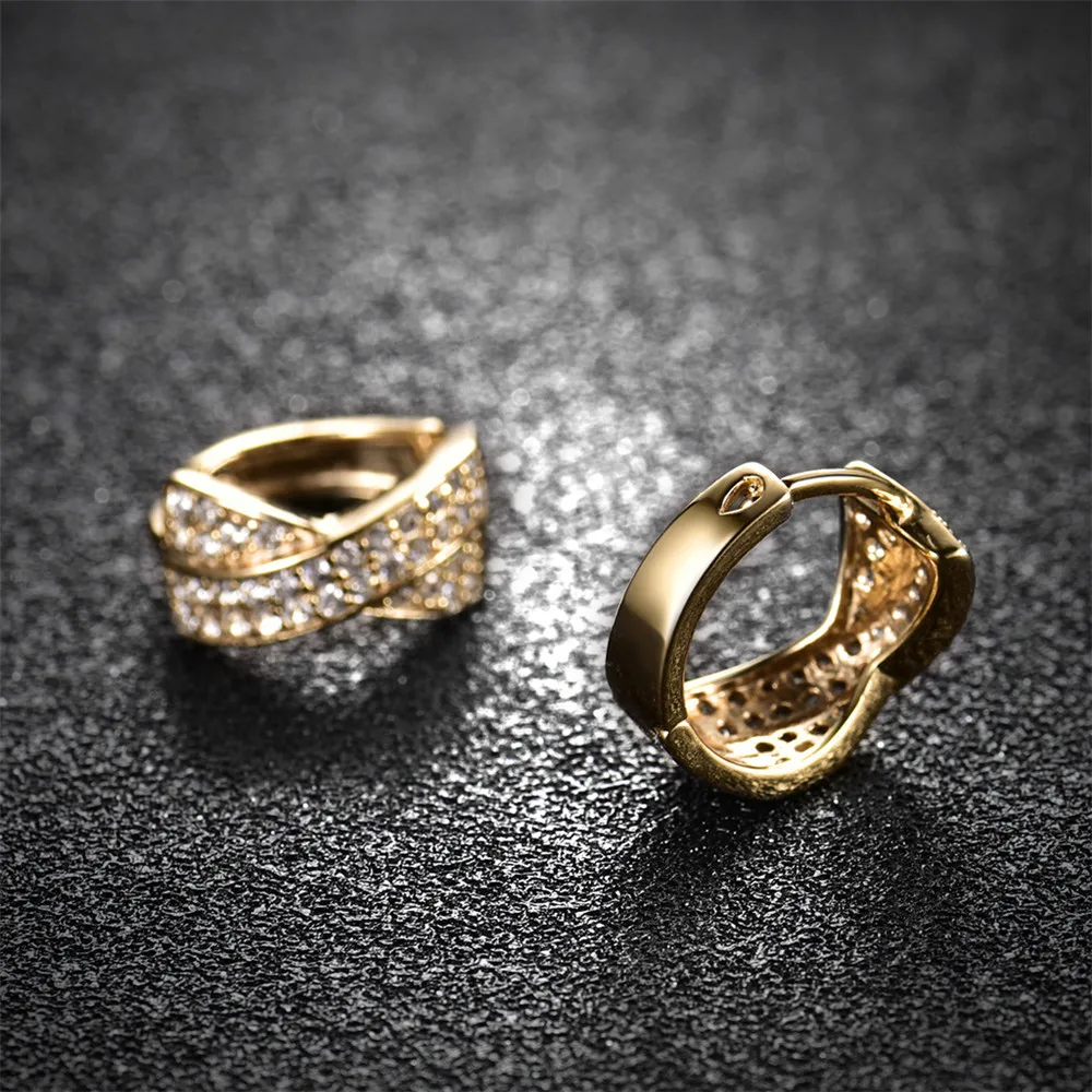 MOLIAM Роскошные витые маленькие серьги-кольца для женщин 2016 ювелирные изделия из