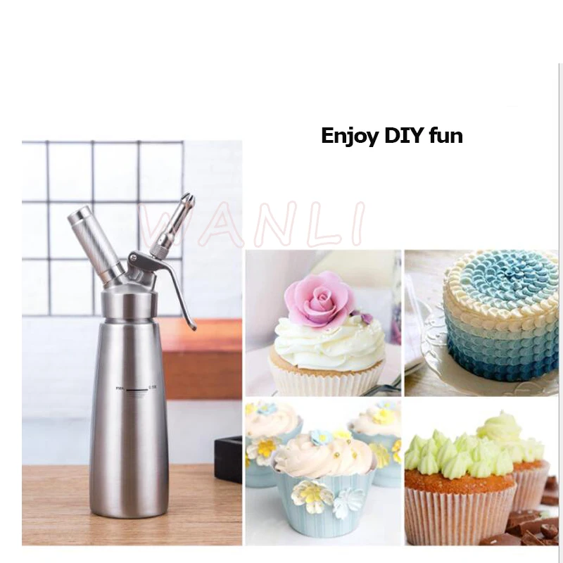 500ML 304 stainless steel Cream gun foamer Creamer Squirt Gun Gas Tank Siphon Bottle Foam | Бытовая техника